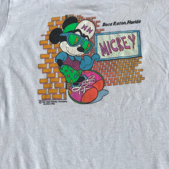 VINTAGE DISNEY MICKEY MOUSE T SHIRT SMALL WHITE - Picture 3 of 7